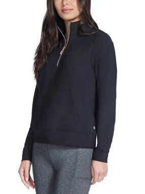 Skechers Women's Ribbed Quarter Zip Black - NWT